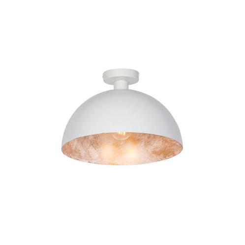 Industriële plafondlamp wit met goud 35 cm - Magna, Huis en Inrichting, Lampen | Overige