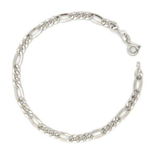 Handmade - Armband - 2.4 g - 18 karaat Witgoud - Figaro, Sieraden, Tassen en Uiterlijk, Armbanden