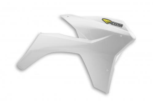 Cycra Powerflow Radiator Kappen Wit KTM SX 125/150/250 11-12, Motoren, Onderdelen | Overige, Nieuw, Verzenden
