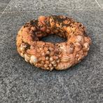 sculptuur, Floraliën krans - 28 cm - Terracotta