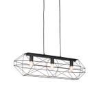 Industriële hanglamp zwart 3-lichts - Carcass, Nieuw, Overige materialen, Design, 75 cm of meer