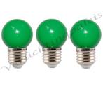 LED kogellamp - 1W E27 Oranje Groen