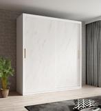Kledingkast marmer wit 180x62x200 schuifdeuren, Huis en Inrichting, Kasten | Vitrinekasten, 150 tot 200 cm, Nieuw, Modern, 50 tot 75 cm