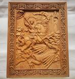 Icoon - Prachtig houtgesneden icoon van Sint Joris de, Antiek en Kunst