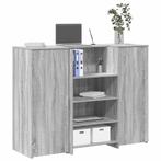 vidaXL Receptiebalie 135x50x103,5 cm bewerkt hout grijs, Verzenden, Nieuw
