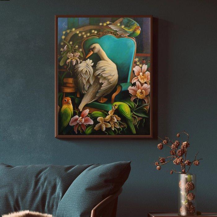 Valentina Toma aka Zoe Chigi - Shy swan, Antiek en Kunst, Kunst | Schilderijen | Modern