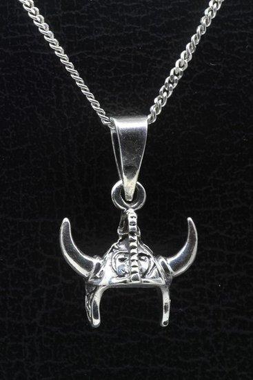 Zilveren Viking helm 1 ketting hanger, Sieraden, Tassen en Uiterlijk, Kettinghangers, Verzenden
