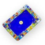 Tafelmiddenstuk - Blauwe schaal met millefiori murrine -