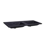 Wastafel Sanilux Quartz Classic 140x47x3 cm Dubbel Mat Zwart, Doe-het-zelf en Verbouw, Sanitair, Ophalen of Verzenden, Nieuw, Overige typen