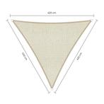 Driehoek schaduwdoek - Ivoor - Waterdoorlatend - 4,2 x 4,2 x, Tuin en Terras, Schaduwdoeken, Ophalen of Verzenden, Nieuw
