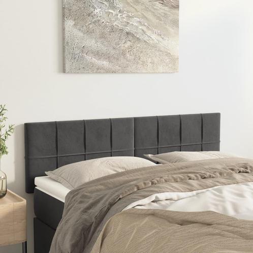 Hoofdborden (2 stuks) - Grijs Fluweel - OP = OP! Superdeal, Huis en Inrichting, Slaapkamer | Matrassen en Bedbodems, 70 cm of minder