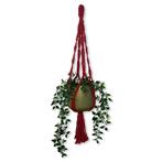 Plantenhanger Hippie Bordeaux Rood - Katoen - Macramé -, Huis en Inrichting, Ophalen of Verzenden, Nieuw