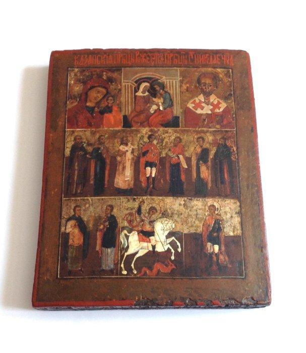 Icoon - Icoon van zeven velden - Hout, Antiek en Kunst, Kunst | Niet-Westerse kunst