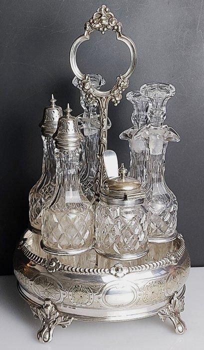 Deykin & Sons - Olie-en-azijnstelletje - Victorian cruet, Antiek en Kunst, Antiek | Meubels | Tafels