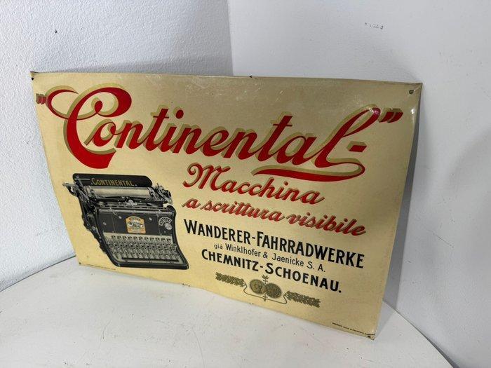Continental zichtbaar schrijfmachine - Reclamebord - Tin,, Antiek en Kunst, Antiek | Wandborden en Tegels