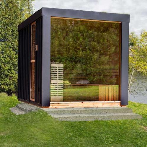Neptune buitensauna | Knotty Red Cedar sauna | Panorama raam, Sport en Fitness, Sauna, Fins of Traditioneel, Complete sauna, Nieuw