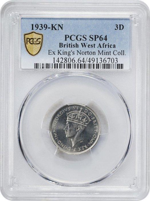Brits Oost-Afrika. George VI. 3 Pence 1939 - PCGS SP64, Postzegels en Munten, Munten | Europa | Niet-Euromunten
