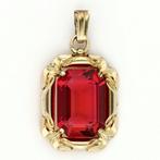 Hanger - 14 karaat Geel goud - Kleursteen