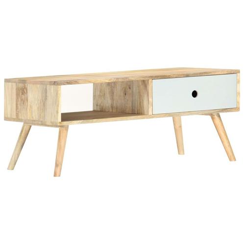 vidaXL Salontafel 90x50x40 cm massief mangohout, Huis en Inrichting, Tafels | Salontafels, 50 tot 100 cm, Nieuw, Overige houtsoorten