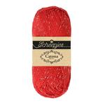 Scheepjes Catona Shine - 115 Hot Red - Silver - Katoengare, Hobby en Vrije tijd, Breien en Haken, Ophalen of Verzenden, Nieuw