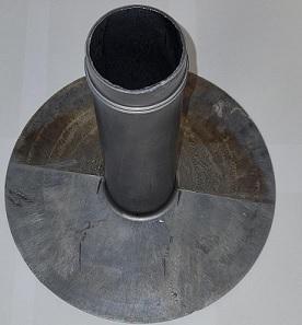 loden plakplaat model OU Ø100 mm 300 mm naadloos gegoten, Doe-het-zelf en Verbouw, Buizen en Afvoer, Ophalen of Verzenden