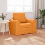 vidaXL Vloersofa Bed 2-in-1 Donkergeel 98x71x83 cm Stof, Verzenden, Nieuw, Stof, Minder dan 150 cm