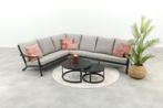 VDG Santos/Rhodos loungeset - loungebank - antraciet 3-delig, Verzenden, Nieuw, Hout, Loungeset