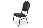 Stapelstoel | Milos - Zwart - skai leer, Huis en Inrichting, Stoelen, Ophalen of Verzenden, Nieuw, Kunststof
