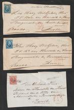 Nederland 1864 - Koning Willem III - NVPH 4 (2x) en 5 (1x),, Postzegels en Munten, Postzegels | Nederland, Gestempeld