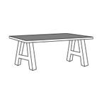 Eettafel-K Tegelen - eettafel, Nieuw, Overige materialen