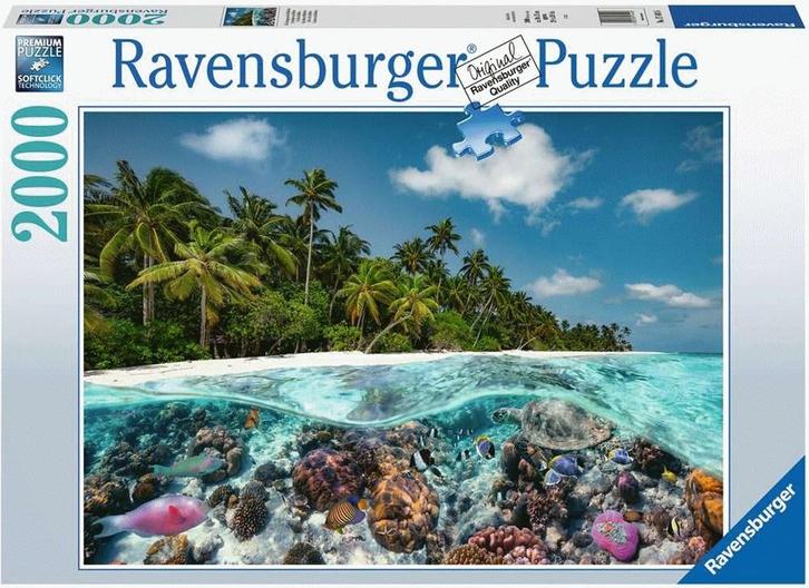 Een Duik op de Malediven Puzzel (2000 stukjes) |, Hobby en Vrije tijd, Denksport en Puzzels, Nieuw, Verzenden