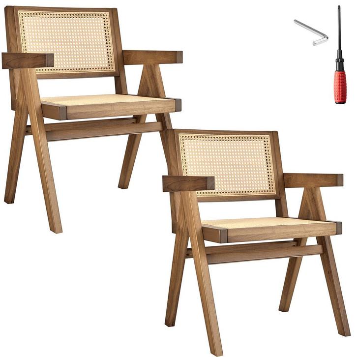 Eetkamerstoel Lizzy met Weens vlechtwerk in boho-stijl - lic, Huis en Inrichting, Stoelen, Verzenden