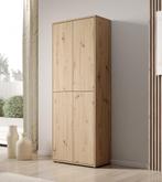 Meubella - Schoenenkast Amber - Eiken - 75x35x192 cm, Huis en Inrichting, Kasten | Vitrinekasten, Verzenden, Nieuw, 50 tot 100 cm