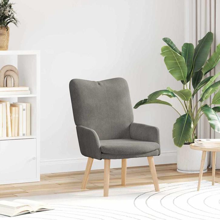 vidaXL Ontspanningsstoel Lichtgrijs 63 x 67 x 94 cm Stof, Huis en Inrichting, Fauteuils, Nieuw, Verzenden