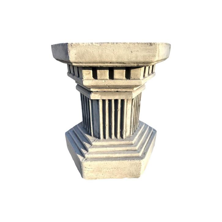 Zeshoekig zuil - steen - 43 cm - klassiek wit - strak, Huis en Inrichting, Woonaccessoires | Zuilen en Pilaren, Ophalen of Verzenden