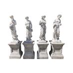 Set van 4 godinnen op sokkel - jaargetijden - steen - 160 cm, Tuin en Terras, Tuinbeelden, Ophalen of Verzenden, Nieuw