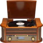 Denver MRD-51 - Retro Platenspeler en DAB+ radio - Hout, Verzenden, Nieuw