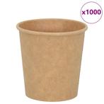vidaXL Papieren koffiekopjes 1000 st 4oz 100 ml bruin, Verzenden, Nieuw