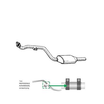 Katalysator voor Mercedes C180 / W202 / C180 / T202 / C200 /