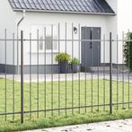 vidaXL Tuinhek met boog 6,8x1,5 m staal grijs, Verzenden, Nieuw, IJzer