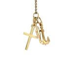 Gouden vintage geloof, hoop en liefde hanger 14 krt, Sieraden, Tassen en Uiterlijk, Ophalen of Verzenden, Nieuw