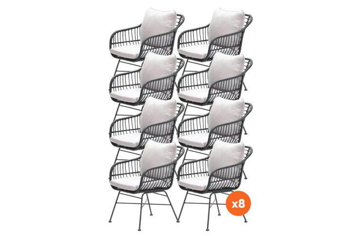 Set van 8 - Garden Impressions Margriet tuinstoel -, Tuin en Terras, Tuinstoelen, Nieuw, Overige materialen, Verzenden