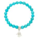 Fako Bijoux® - Armband - Turquoise Kralen - Handje - 8mm, Verzenden, Nieuw