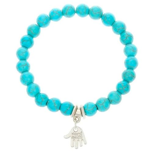Fako Bijoux® - Armband - Turquoise Kralen - Handje - 8mm, Sieraden, Tassen en Uiterlijk, Armbanden, Verzenden