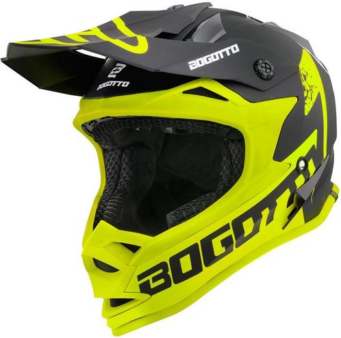 Bogotto V321 Soulcatcher Geel Zwart Crosshelm, Motoren, Kleding | Motorhelmen, Offroadhelm, Heren, XS, Nieuw met kaartje, Overige merken