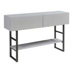 Consoletafel Varberg 120x30x75 cm lichtgrijs en zwart [en.ca, Huis en Inrichting, Tafels | Sidetables, Verzenden, Nieuw