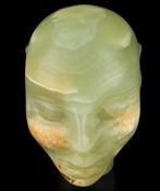593 g 9,00 x 8,50 cm AA groene Onyx Magische Skul - Romeinse
