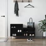 vidaXL Schoenenkast 102x36x60 cm bewerkt hout zwart, Huis en Inrichting, Verzenden, Nieuw