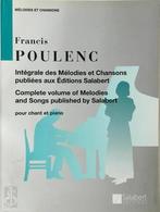 Poulenc:Integrale Des Melodies Et Chansons Pour Chant Et, Boeken, Nieuw, Verzenden