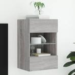 vidaXL Tv-wandmeubel met LED-verlichting 40x30x60,5 cm grijs, Verzenden, Nieuw, Overige houtsoorten